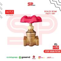 ราคา BRASS STOP VALVE ROTARY / GATE VALVE 1/2" 1/2 INCH KITZ (50053890289)