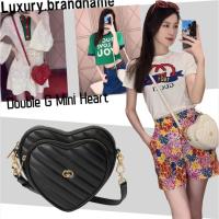 ราคา กุชชี่ Gucci interlocking double G mini กระเป๋าสะพายรูปหัวใจ/กระเป๋าผู้หญิง/หนังเต็ม/รับประกันแท้ (24841890123)