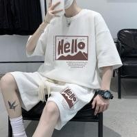ราคา [ขนาดใหญ่] แฟชั่นผู้ชาย ชุดเสื้อยืดแขนสั้น ชุดกางเกงขาสั้นสําหรับใส่ในบ้านชายฤดูร้อน สไตล์เกาหลี แบบหลวมๆ บุคลิกภา (54854953591)