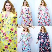ราคา ⭐AiMiss Shop⭐ รหัส MN7 ชุดลายดอก เดรสสาวอวบ เดรสลายดอก ชุดสาวอวบ เสื้อผ้าคนอ้วน (25321779403)