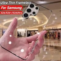 ราคา SAMSUNG S26Ultra S26FE 2026 Clear Ultra ThinปลอกสําหรับSamsung Galaxy S26 Ultra Plus FE S26 + S26Ultra S26FE S26Plus 5Gโปร่งใสFrameless Hardเคสโทรศัพท์กันกระแทกป้องกันปกหลัง (52805895534)