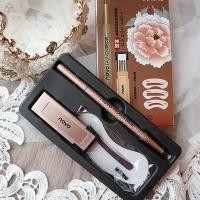 ราคา NOVO5146 NOVO FASHION BROW Eyebrow โนโว เขียนคิ้ว ดินสอ คิ้ว ที่เขียนคิ้ว พร้อมไส้ดินสอ & บล๊อกคิ้ว (12417806247)