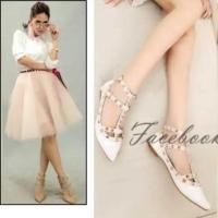 ราคา รองเท้าสไตล์ Valentino สีขาว (883640651)