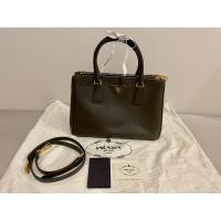 ราคา Used Prada Saffiano Lux สี militare ไซส์ 30 (21281305513)