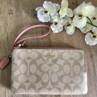 ราคา Coach Signature Large Double Zip Wallet F16109 (1276290602)