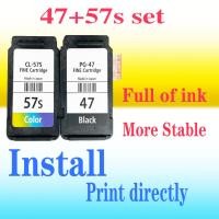 ราคา PG47 PG-47 CL-57 CL57 CL 57 Legit ตลับหมึกสําหรับ Canon PIXMA E400 E460 E480 E3170 E3370 E410 E470 E477 E417 (25076757488)
