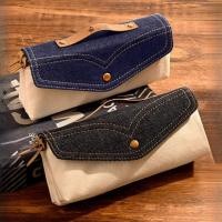 ราคา กล่องดินสอผ้ายีนส์,กระเป๋าใส่เครื่องเขียนนักเรียนความจุขนาดใหญ่กระเป๋าใส่ปากกาย้อนยุคแบบเรียบง่ายสําหรับอุปกรณ์การเรียน (49256061879)