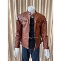 ราคา เสื้อหนังแท้สีน้ำตาล #เสื้อการ์ดหนังแท้ (16289201966)