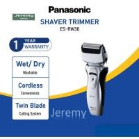 ราคา Panasonic Shaver 2-Blade Trimmer ES-RW30 เครื ่ องโกนหนวดแบบชาร ์ จไฟได ้ หัวตัดคู ่ แบบลอยล ้ างทําความสะอาดได ้ (49907089610)
