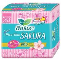 ราคา ลอรีเอะ ซูเปอร์อัลตร้าสลิม ผ้าอนามัยแบบมีปีก สำหรับกลางวัน ขนาด 25ซม. 18 ชิ้น (8851818558748) (13112331011)