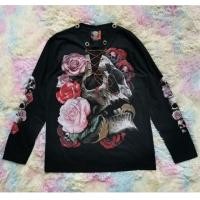 ราคา เสื้อพิมพ์ลายกะโหลกเท่ๆ งานแบรนด์มือสอง (อก 38-40") (42958415164)