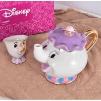 ราคา Teapot Set Beauty and the beast (China) กาน้ำชา แก้ว จาน (16898285866)