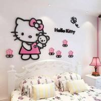 ราคา Saleอะคริลิค3Dคิตตี้Kitty ตกแต่งผนังขนาด120×74Cm.ภาพติดผนัง (14389718795)