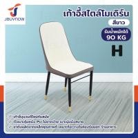 ราคา เก้าอี้สไตล์โมเดิร์น เก้าอี้บุนวม หุ้มหนังPU 42x46x83 ซม.สีขาว (42518690116)