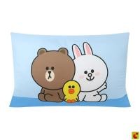 ราคา ไลน์ เฟรนส์ หมอนหนุน ลายบราวน์ โคนี่ แซลลี่ 19 x 29 นิ้ว (40528046284)