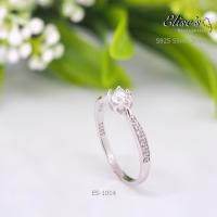 ราคา ES-1014 Elise's แหวนเงินแท้ 925 เกรดพรีเมี่ยม ชุบทองคำขาว ประดับเพชรCZ ขนาดครึ่งกะรัต แหวนแต่งงาน แหวนคู่รัก (5470500453)