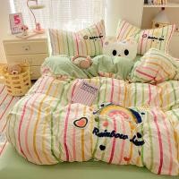 ราคา คลาส A ผ้าขนหนูปักผ้าขนหนูนิ่มนิ่มและนิ่มและผ้าห่มผ้าห่มครอบคลุมชุดสี่ชิ้นบนเตียงหอพักนักศึกษาชุดสา (40252557205)