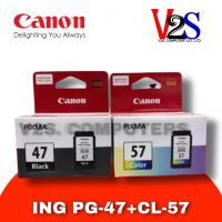 ราคา หมึกแท้ ตลับหมึกอิงค์เจ็ท Canon Ink PG-47 / CL-57 สีดำ และ สี ของแท้ 100% (2642912557)