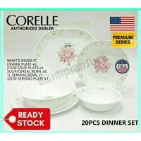 ราคา Corelle® Blooming Pink 20-piece Dinnerware Set (USA) (27228992844)