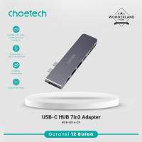 ราคา Choetech USB-C HUB 7in2 Dual USB-C HDMI, การ์ด SD/TF, USB-C, USB3.0 Mac HUB-M14-GY (41405710346)