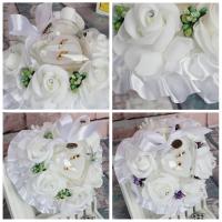 ราคา Ring Box Leaves Flower Cushion Pillow Decoration Wedding Jewelry Gifts Romantic (1190196300)