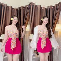 ราคา Set 3 ชิ้นเกาะอก เสื้อคลุม กระโปรง ( ra-01 ) (28879953668)