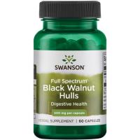 ราคา เปลือกวอลนัทสีดำ Swanson Black Walnut Hulls 500 Milligrams 60 Capsules (43256887032)