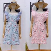 ราคา (2xl) พร้อมส่งชุดเดรสลูกไม้ลายฉลุ(สีดำ)แต่งระบาย งานป้าย Love lady แท้ มือ1 ป้ายห้อย (24902406500)