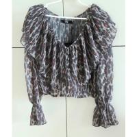 ราคา เสื้อพลีทแขนยาว จั้มเอว ลายสวย แมชง่ายได้ทุกโอกาส Size S แบรนด์ CPS CHAPS ของแท้ ของใหม่ (11383852789)