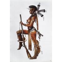 ราคา โปสเตอร์ ภาพวาด อเมริกัน อินเดียแดง Native American Indian POSTER 21”x31” Inch Painting Western V18 (1865590315)