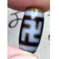 ราคา ลูกปัด Dzi หญ้าน้ําอาเกตธรรมชาติ ลูกปัด Agate-Dzi (F029) (22069199643)