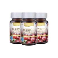 ราคา [3 กระปุก/กระปุกละ 30 แคปซูล] อะเซโรล่า เชอร์รี่ (Real Elixir Acerola Cherry) (2966333587)