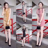 ราคา SALE!! เดรสออกงาน สีครีม สีทูโทน ชุดไปงานแต่งงาน ใส่ทำงาน ได้หมดจ้า สูง150-155cm.ใส่ค่ะ (5209447713)
