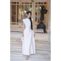 ราคา เดรสสีขาวเรียบหรู เดรสแขนกุด เดรสสีขาว เดรสผู้ดี เดรสออกงานสวยหรู เดรสยาวสีขาว เดรสเรียบหรูดูแพง เดรสไฮโซ เดรสออกงานสวยๆ (52804939842)