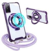 ราคา Samsung Galaxy S25 S24 Plus S22 S23 Ultra S20 S21 FE A56 A36 A55 A15 Armor Strap Case Crossbody Lanyard กันกระแทกแม่เหล็กฝาครอบ (40809071179)