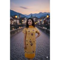 ราคา ชุดเดรสผ้าบาติก - Putri Jolita - ชุดเดรสผ้าซับในผ้าบาติกแขนสั้น 012 (42628483758)