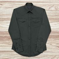 ราคา KEMEJA ZARA เสื้อเชิ้ตผ้าฝ้ายสีเขียวทหารกระเป๋าคู่ (S) (46302052601)