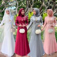 ราคา Dress Muslim เดรสทรงหางปลา เดรสมุสลิม ชุดเดรสอิสลาม ชุดรายอมุสลิม แฟชั่นมุสลิม อะบายาผ้าดัชเชสทั้งตัว (28111052958)