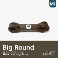 ราคา LILIN KATUN MR Shoelaces RB406 Vintage Brown (Classic Brown) Round Cotton Wax Shoelaces 4mm 70cm 80cm 90cm 100cm 120cm 150cm 180cm 200cm for Boots - Premium Shoelaces (42505826972)