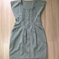 ราคา Used เสื้อผ้ามือสอง !! เดรสใส่ไปทำงานสีเขียวขี้ม้า Size.S-M (1165314787)