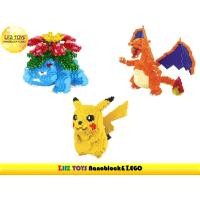 ราคา เลโก้ ตัวต่อ นาโน Nanoblock Microblock นาโน ไมโคร บล็อก โปเกมอน ปิกาจู ฟูชิงิบานะ ลิซาดอน Pokemon Pikachu/ (2391854778)