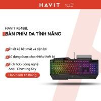 ราคา Havit KB488L คีย์บอร์ดเกมแบบมีสาย, RGB LEDs, เทคโนโลยี Anti-Ghosting 19 คีย์ - Havit (43353874964)