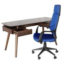 ราคา kai-fur โต๊ะทำงานไม้มีลิ้นชัก แข็งแรงทนทาน มีลิ้นชัก 2 ฝั่ง โครงขาไม้ ขนาด 150 ซม. (16673425600)