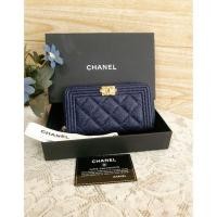 ราคา กระเป๋าสตางค์ Chanel boy medium zippy wallet แท้ (10862815094)