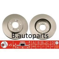 ราคา จานเบรคหน้า HONDA ODYSSEY RA1 RA3 RA4 1994-2003 INTEGRA DC2 DC4 1.8 Type R 282MM น็อต5รู /คู่ (21452609301)