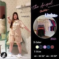 ราคา ชุดนอนสาวอวบ ผ้าซาตินลายริ้วเนื้อดี ปักชื่อแบรนด์ที่หน้าอก พริ้วสบายฝันดีสุดๆ BornToBePlusSize (57451013785)