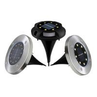 ราคา ไฟปักสนาม ไฟปักทรงกลม 8LED โคมไฟตกแต่งสนามหญ้า ไฟ LED ไฟ Solar Cell ฝังพื้นไฟโซล่าเซลล์ ไฟตกแต่งสวน (26663411263)