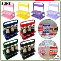 ราคา SUHE ชั้นวางเบียร์ 1 ชิ้น,ตะกร้าถ้วยออแกไนเซอร์บาร์แสดงเครื่องดื่มขวดเบียร์ผู้ให้บริการ,พลาสติกพับได้ 6 หลุมที่ใส่เครื่องดื่มแบบใช้ซ้ําได้ (41779010417)