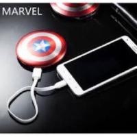 ราคา ส่วนลด 100 บาทโค้ด : :BAPM) แบตสำรอง Powerbank โล่ห์ กัปตัน อเมริกา Marvel มาเวล 6800 mAh (597602209)