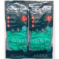 ราคา DEXTOR.ถุงมือยางไนไตรยาว 13" สีเขียวมีซับใน Size.M L XL(ขายแพ็ค 1คู่). (29767860584)